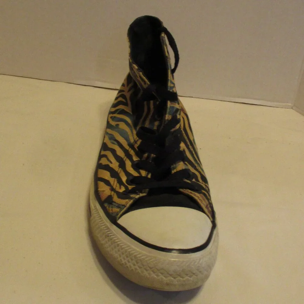 Converse Shoes Chuck Taylor Men Size 9 Black White Tan Lace Up High Top Shoes